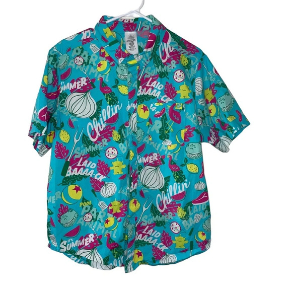 Disney Parks Pixar Toy Story Summer Hawaiian Shirt Button Up Mens Size Medium - Picture 4 of 12